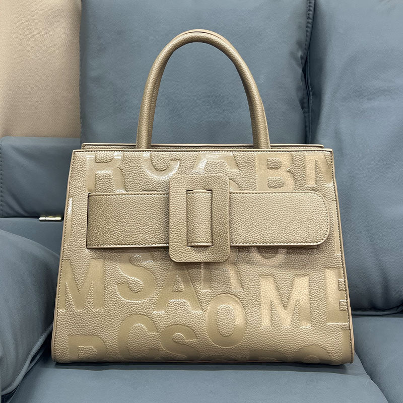 Handbag Large Capacity Totes Women Retro Trends Letter Graphic Women Handbag Shoulder
