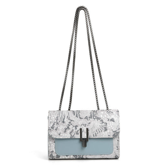 Summer All Matching Women Bag Crossbody Bag Embroidered Daily Small Square Bag Double Layer Chain Shoulder Underarm Bag