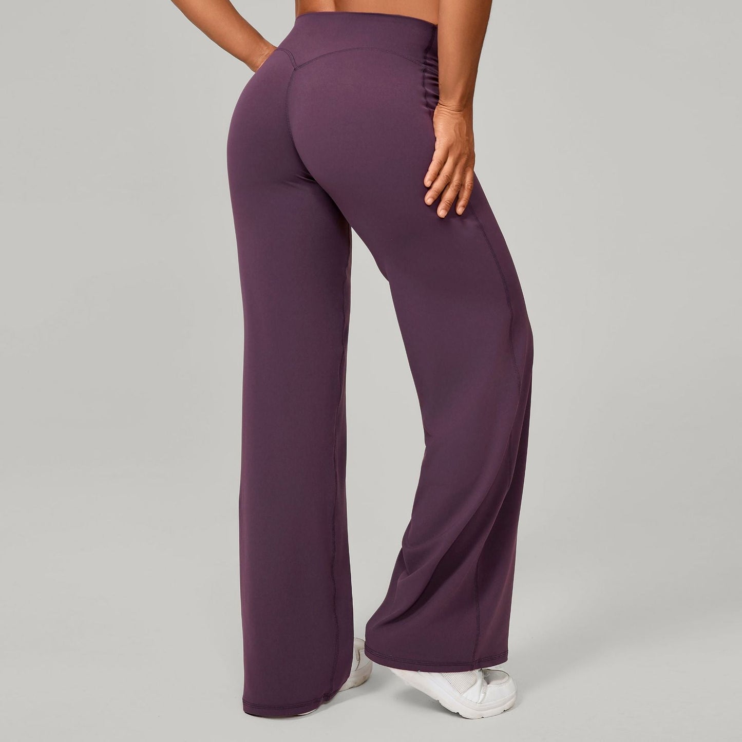 Autumn Sand Pilates Straight Yoga Pants All Match Loose Wide Leg Pants Running Sports Fitness Hip Showing Trousers