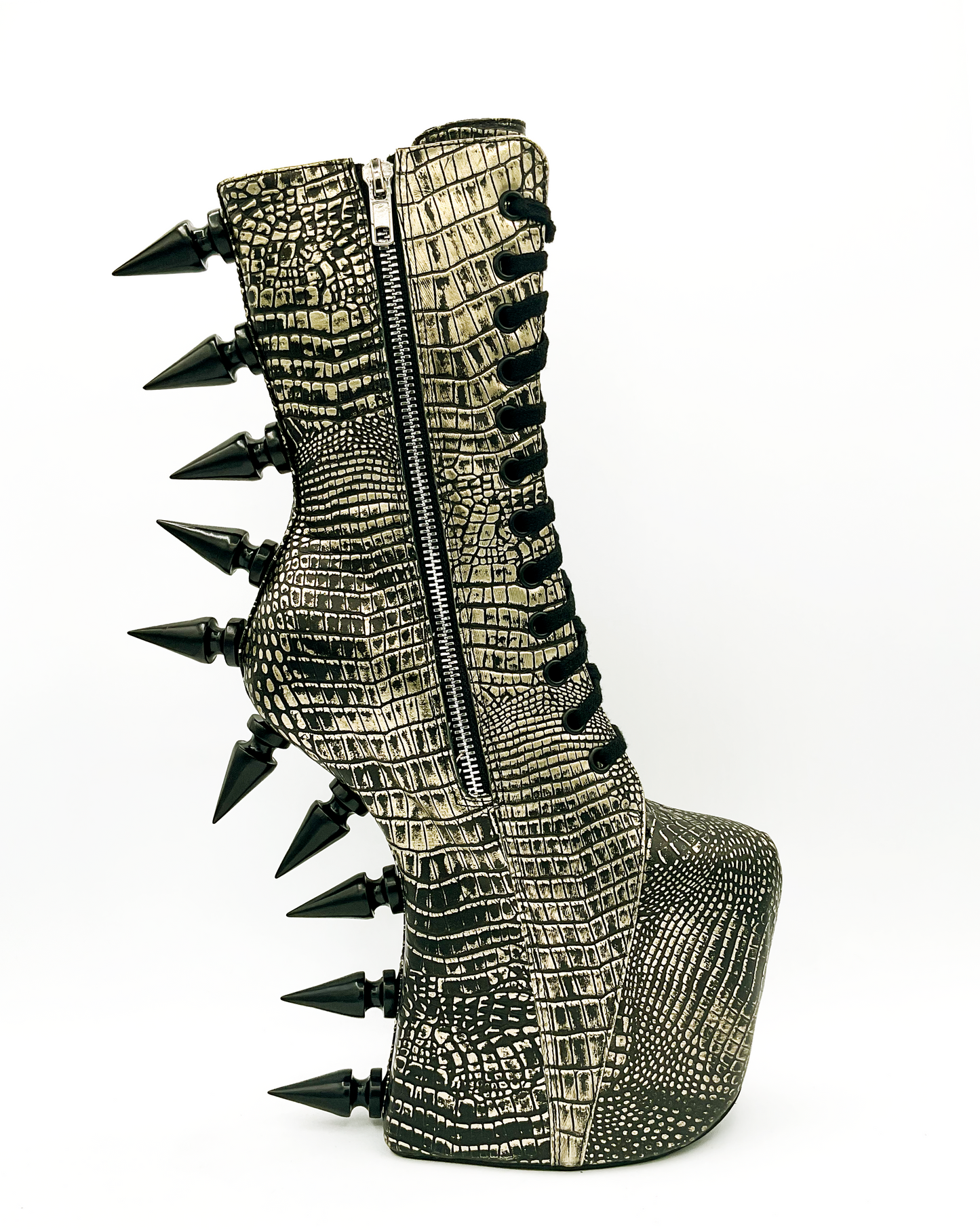 Prehistoric Gold Platform Boot