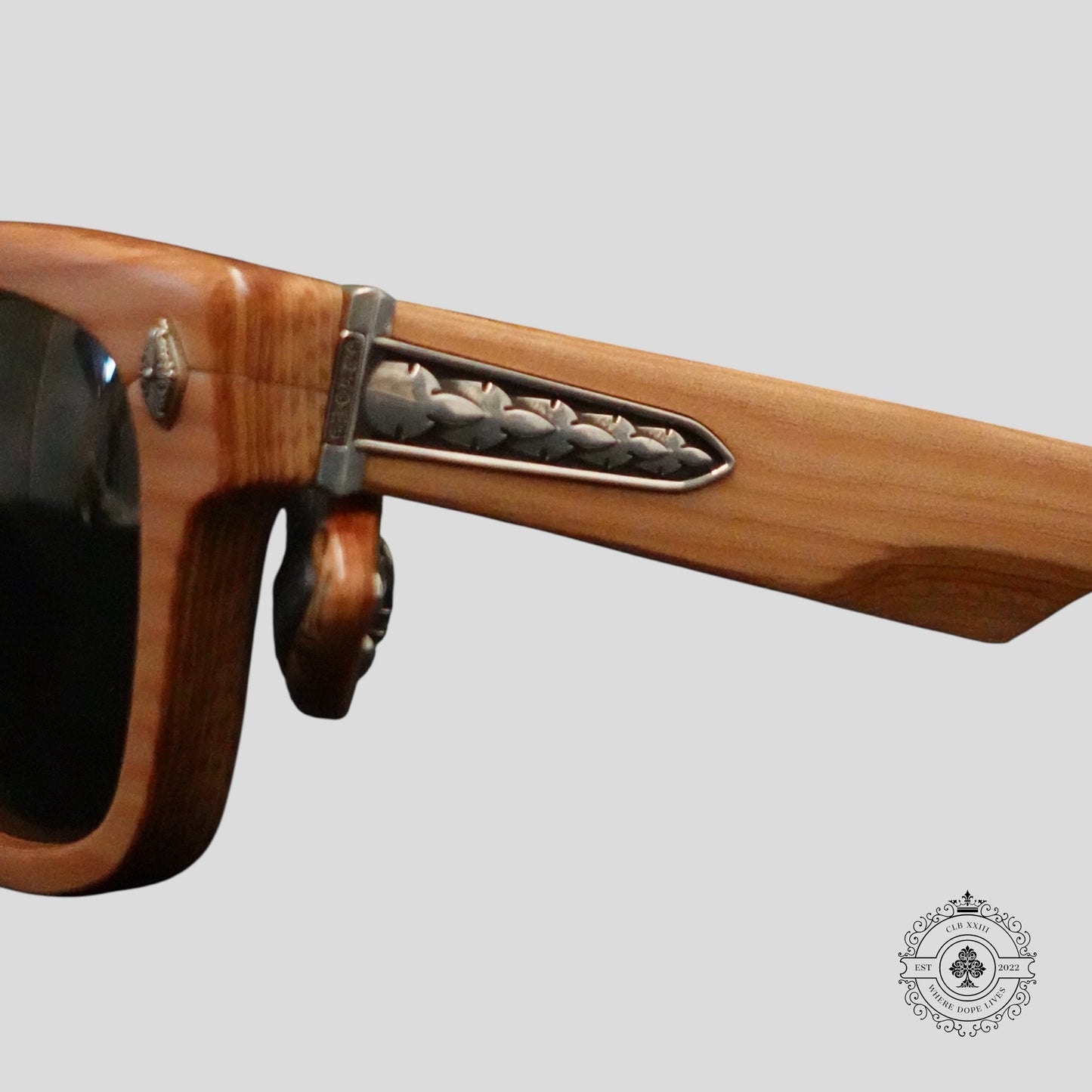 Chrome Hearts Lilith Glasses in Wood/Silver