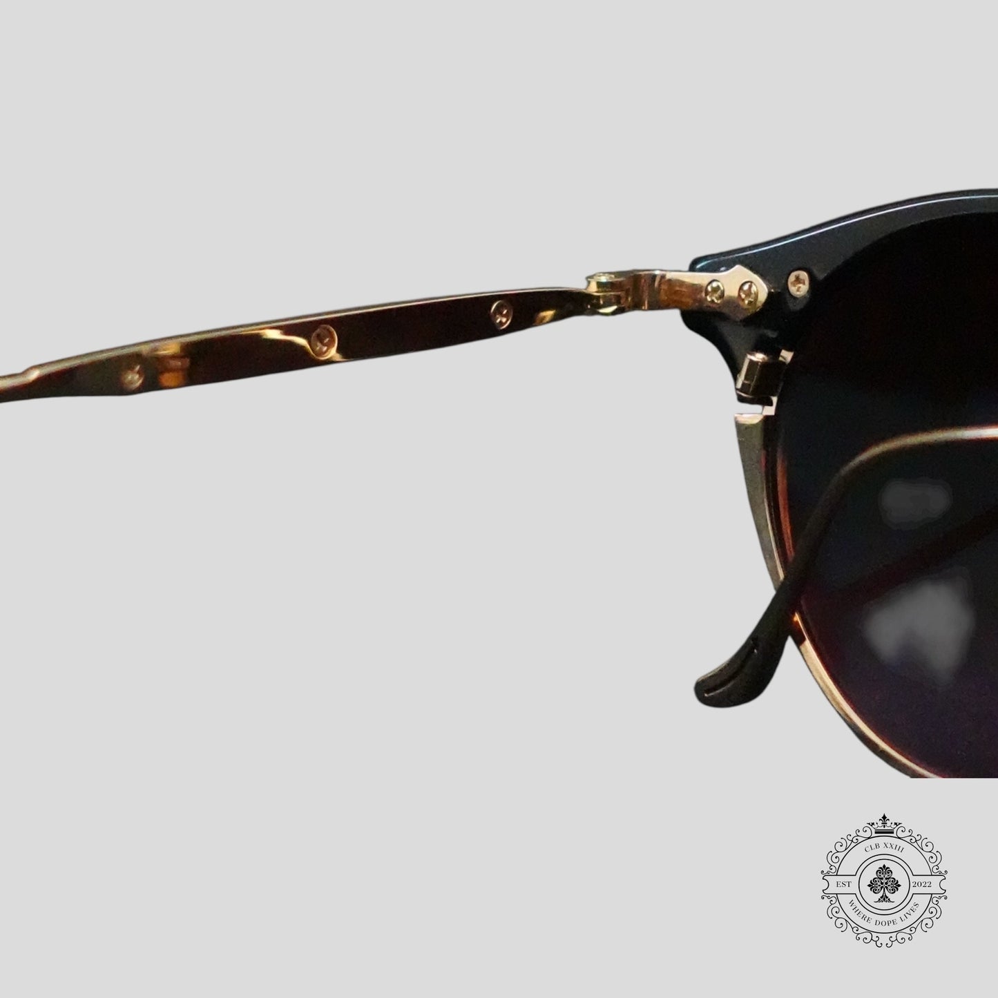 Chrome Hearts Serendipitous Glasses in Black/Gold