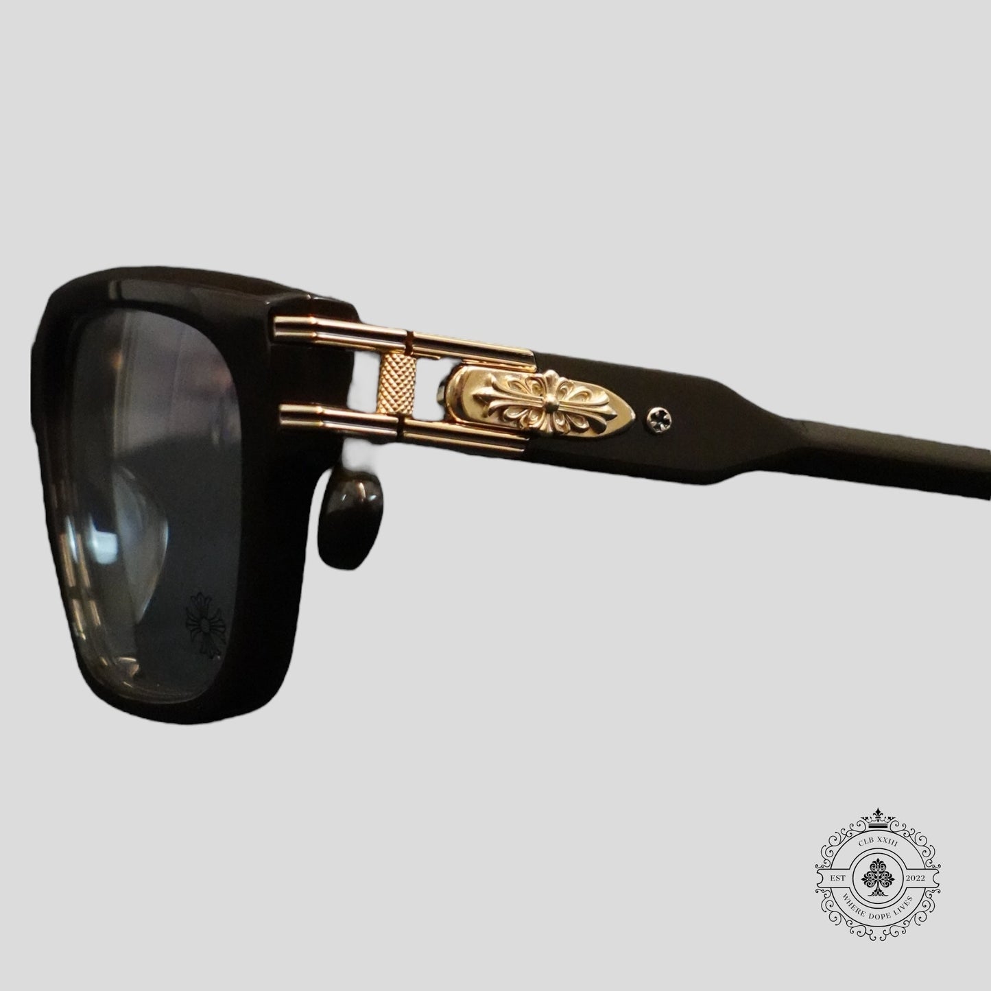 Chrome Hearts Bulge Glasses in Brown/Gold