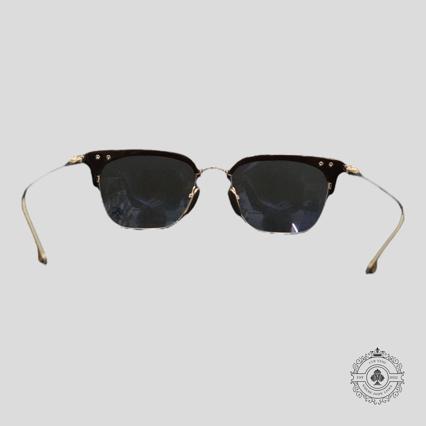 Chrome Hearts Sluntradiction Sunglasses in Brown/Gold