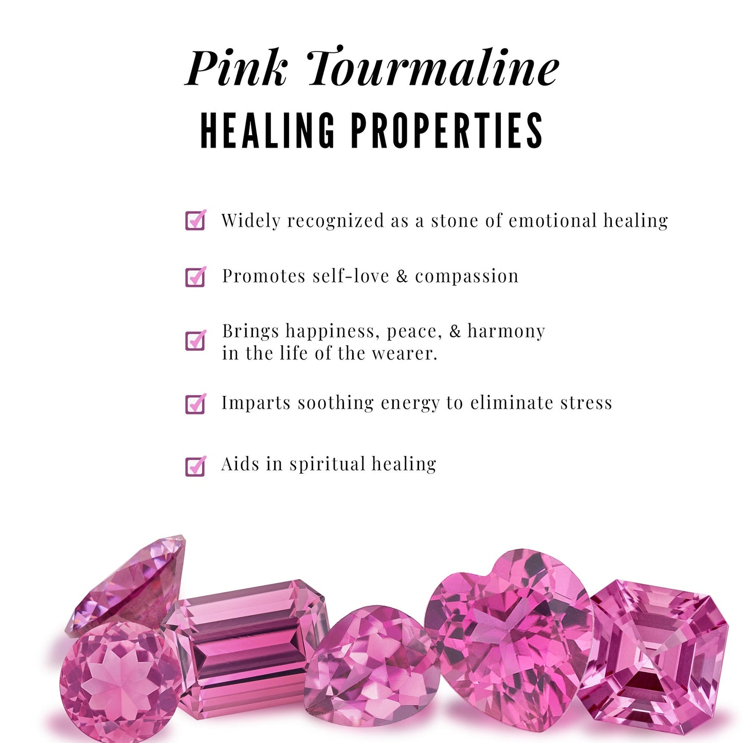 Pink Tourmaline Infinity Half Eternity Band Ring with Diamond