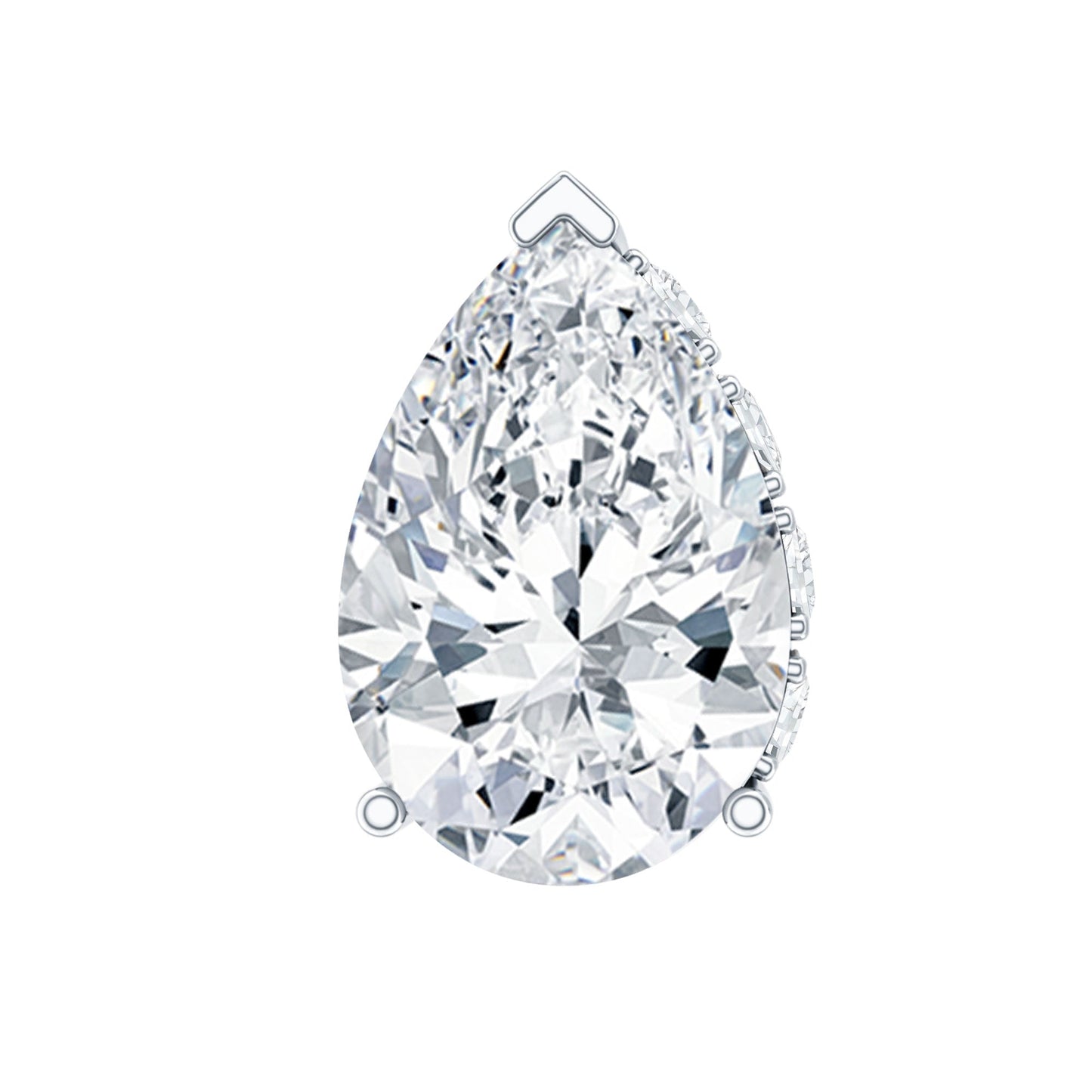 Pear Shaped Diamond Solitaire Tragus Earring
