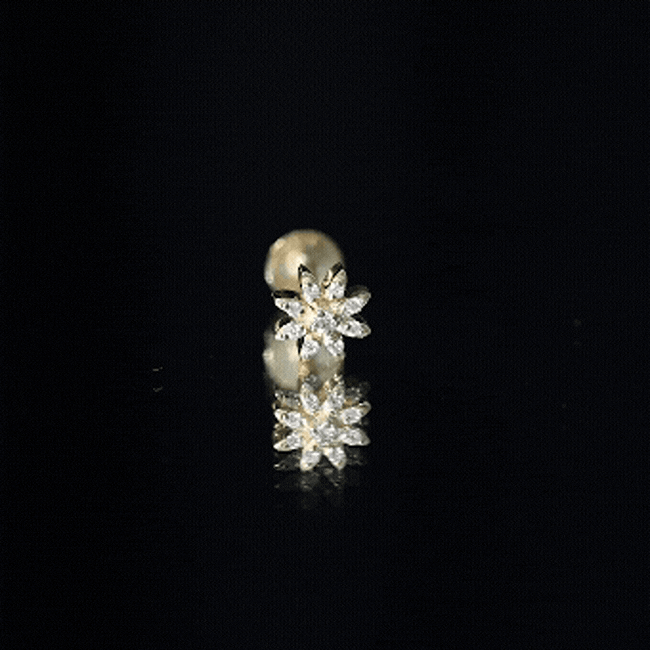 Flower Diamond Nose Ring Stud for Women