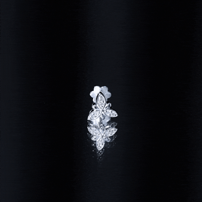 Simple Diamond Flower Nose Stud for Women