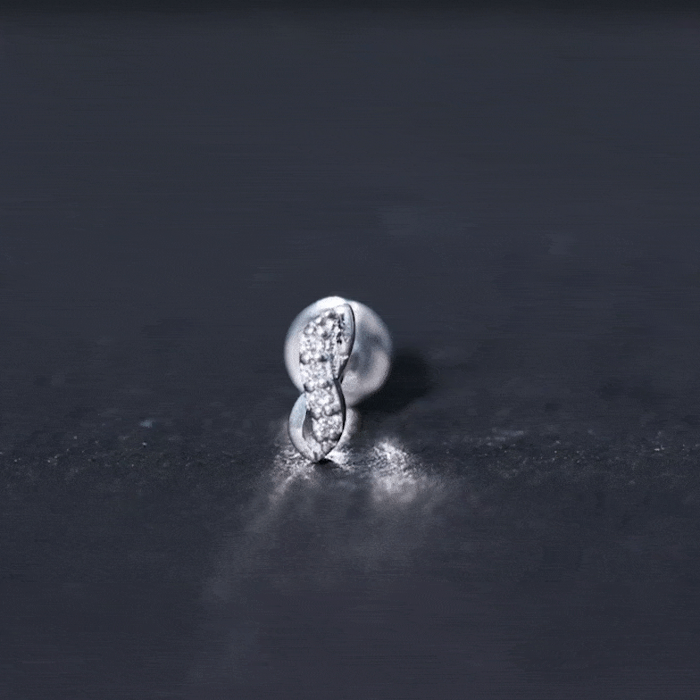 Real Diamond Infinity Tragus Earring for Women