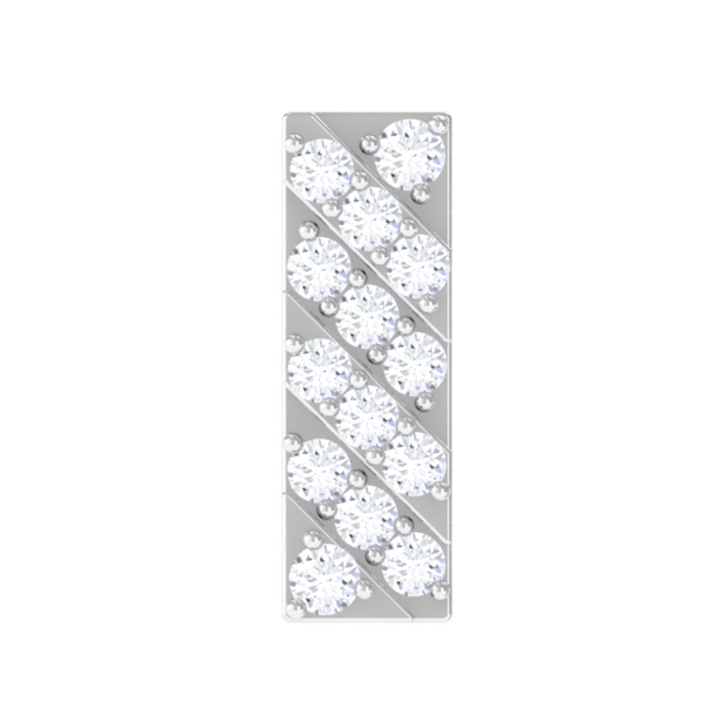 Genuine Diamond Bar Earring for Cartilage Piercing