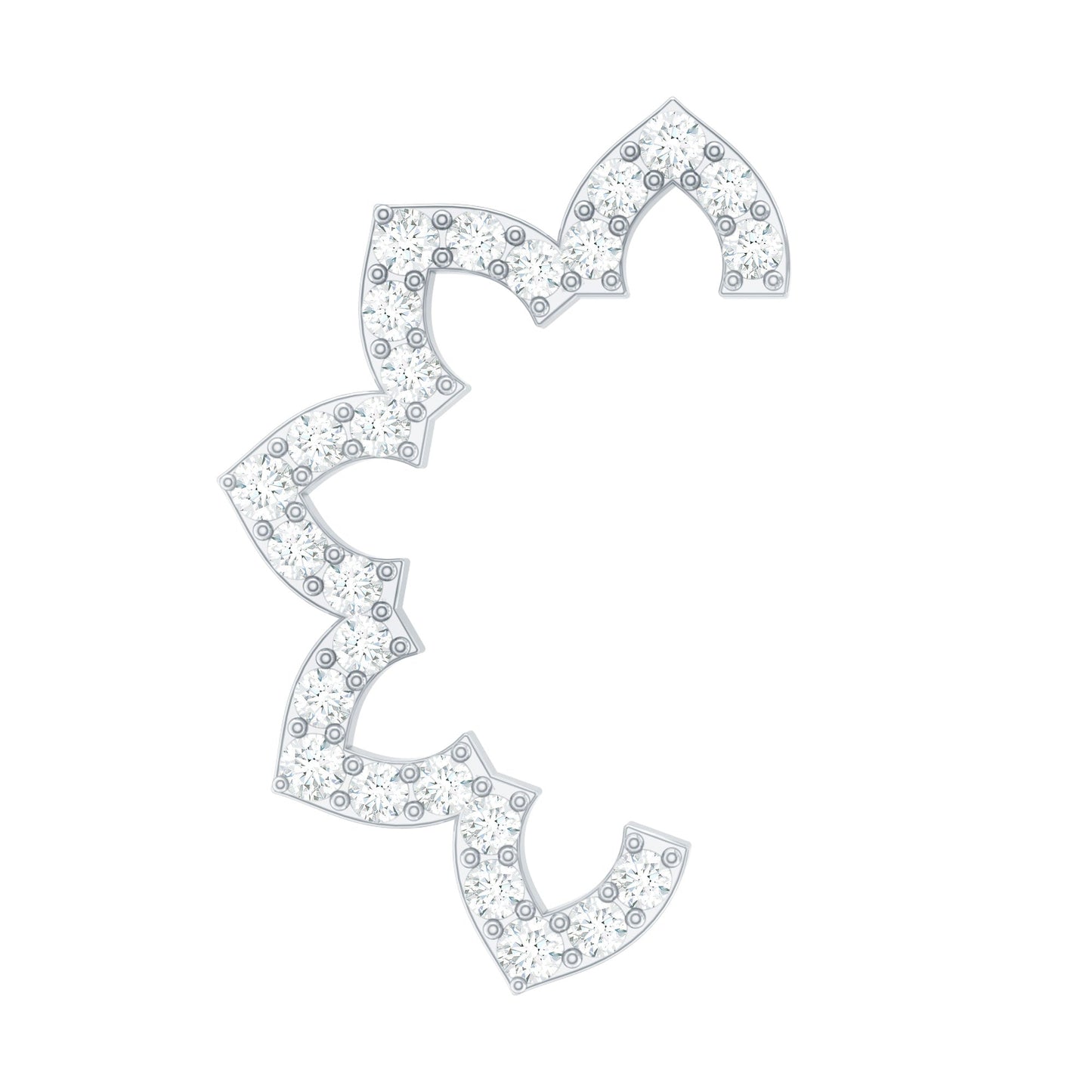 Certified Moissanite Designer Earring for Cartilage Piercing