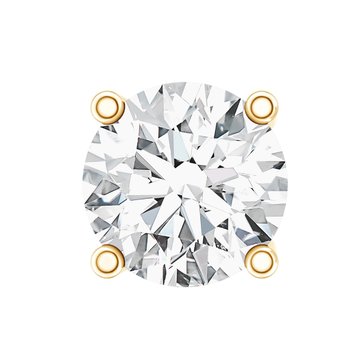 Tiny Round Moissanite Conch Earring with Flat Back