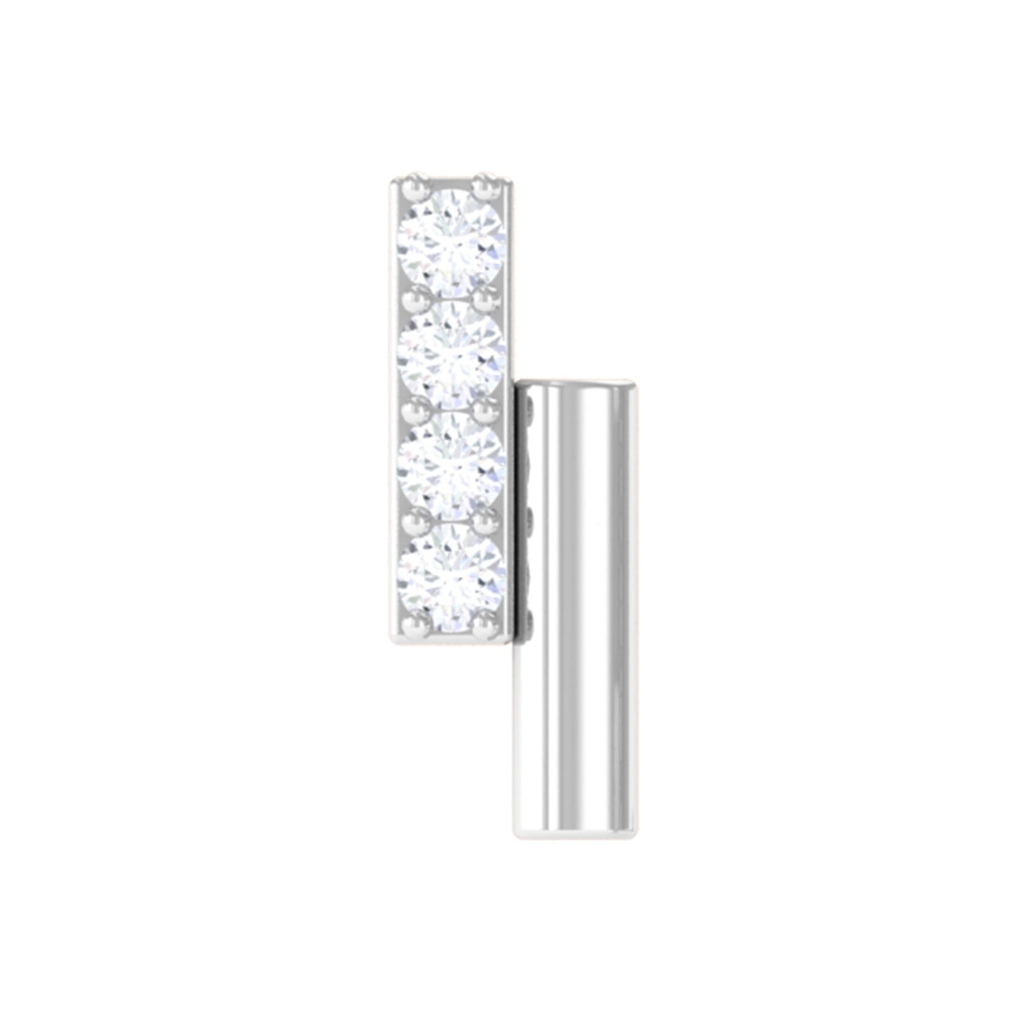 Minimalist Diamond Bar Tragus Earring