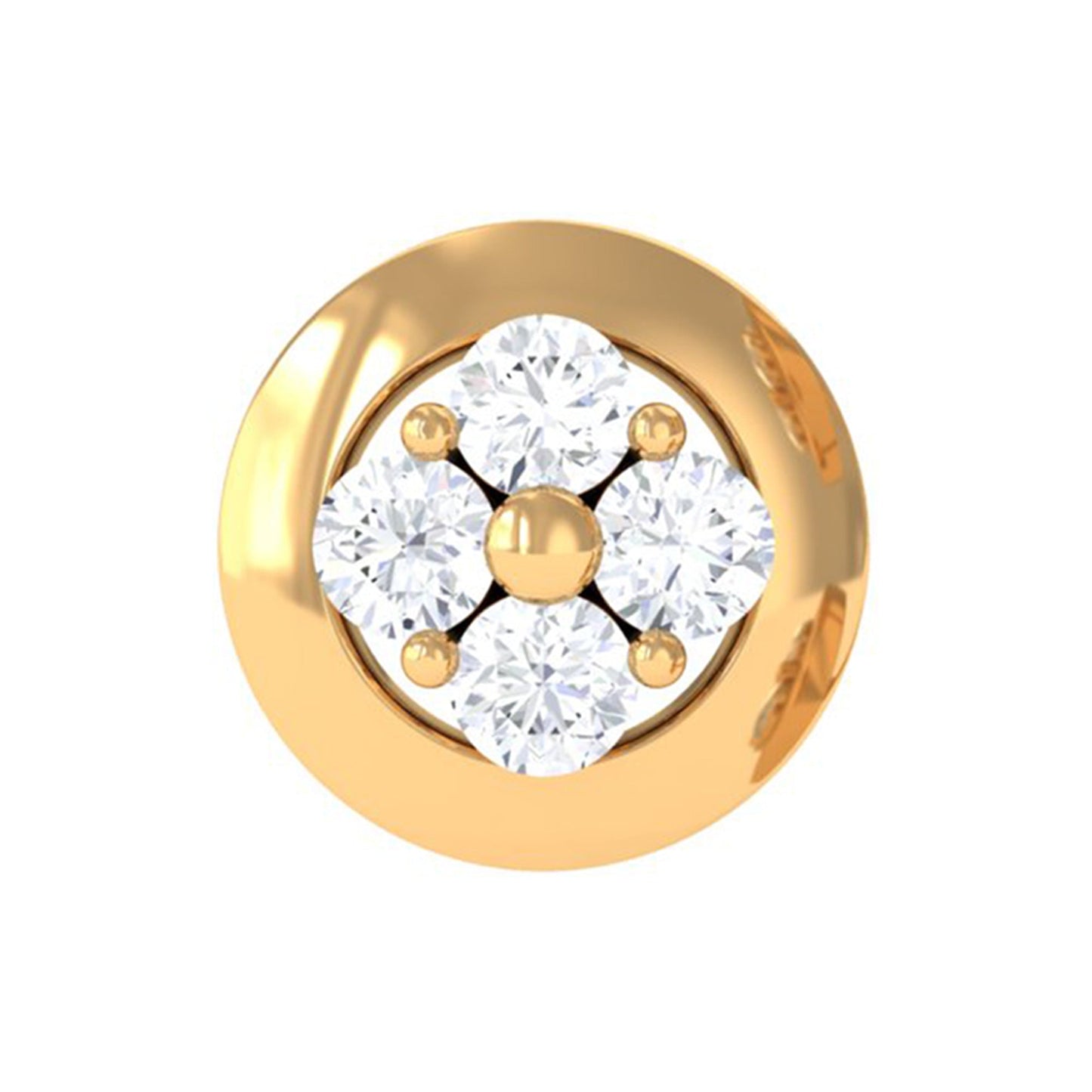 Moissanite Cluster Earring for Second Hole Piercing