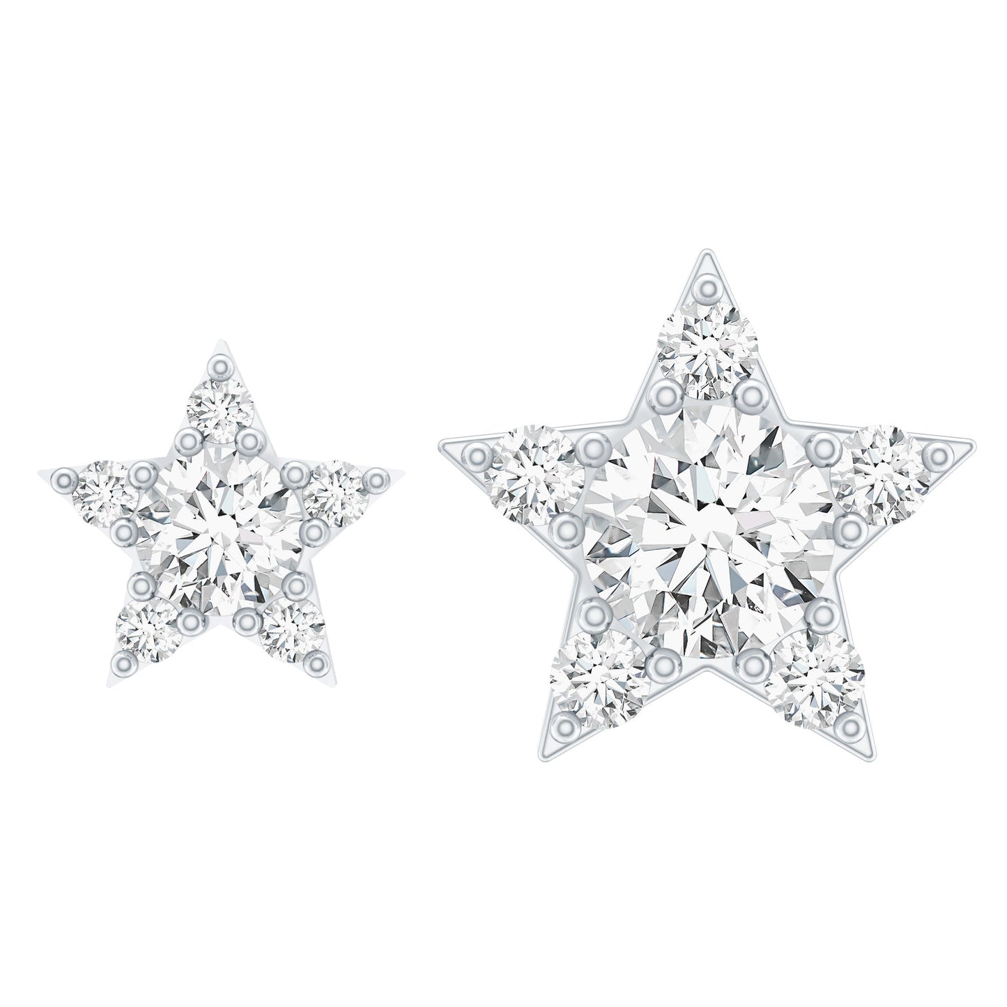 Moissanite Star Earring for Helix Piercing