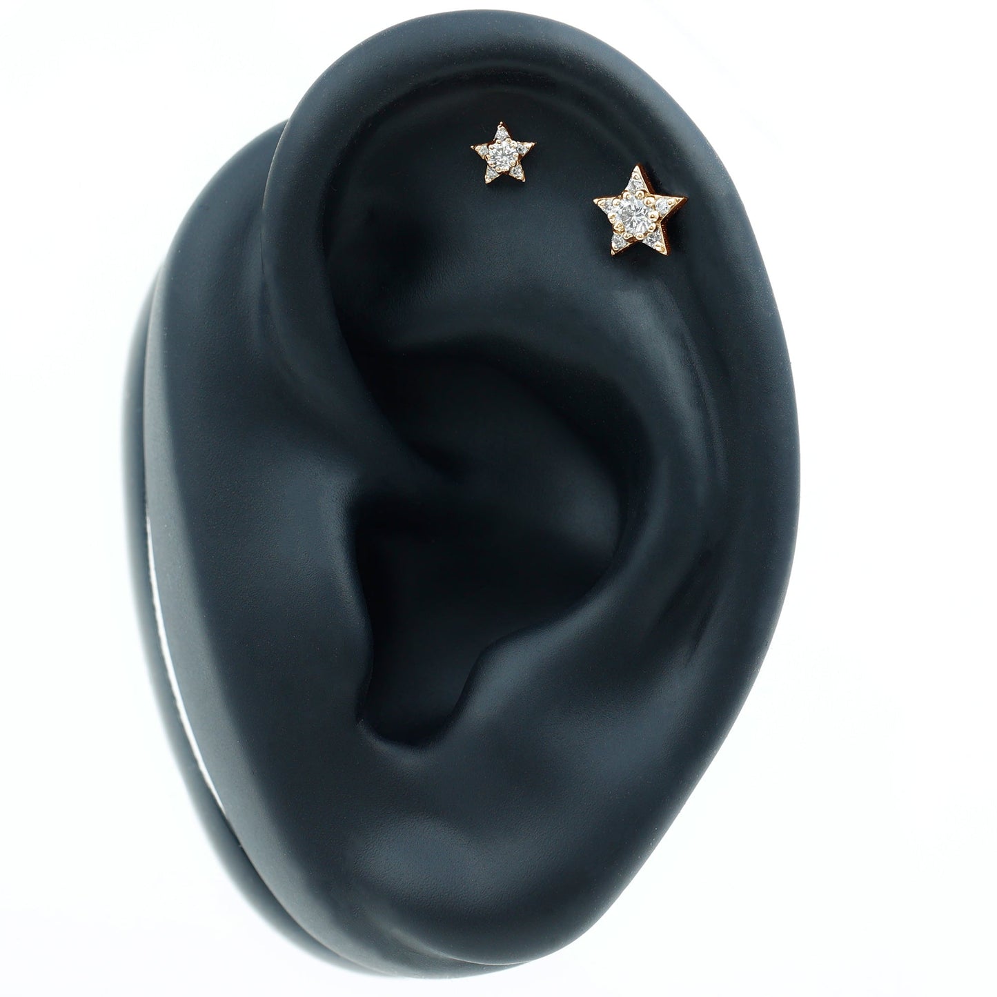 Moissanite Star Earring for Helix Piercing