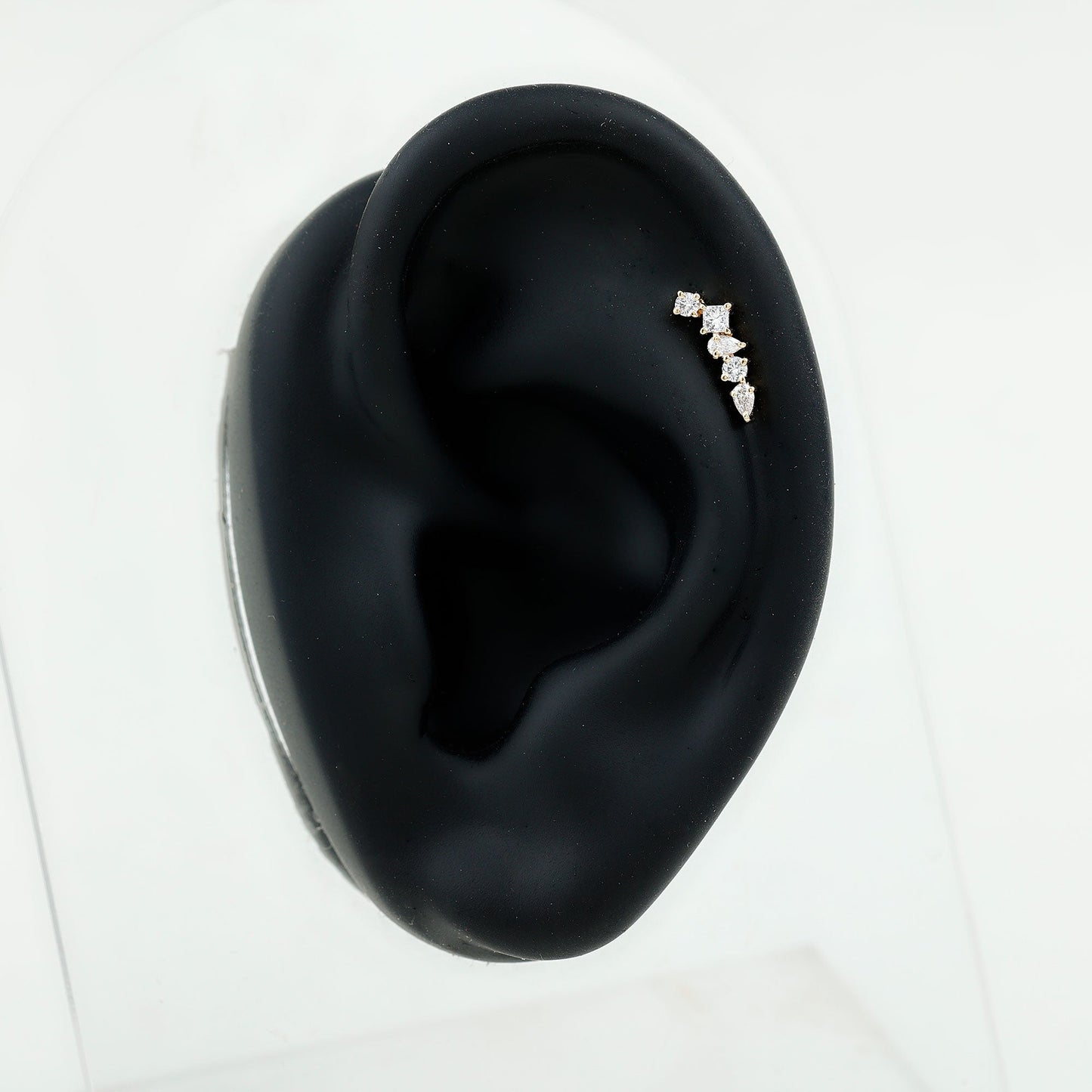Unique Diamond Crawler Earring for Helix Piercing