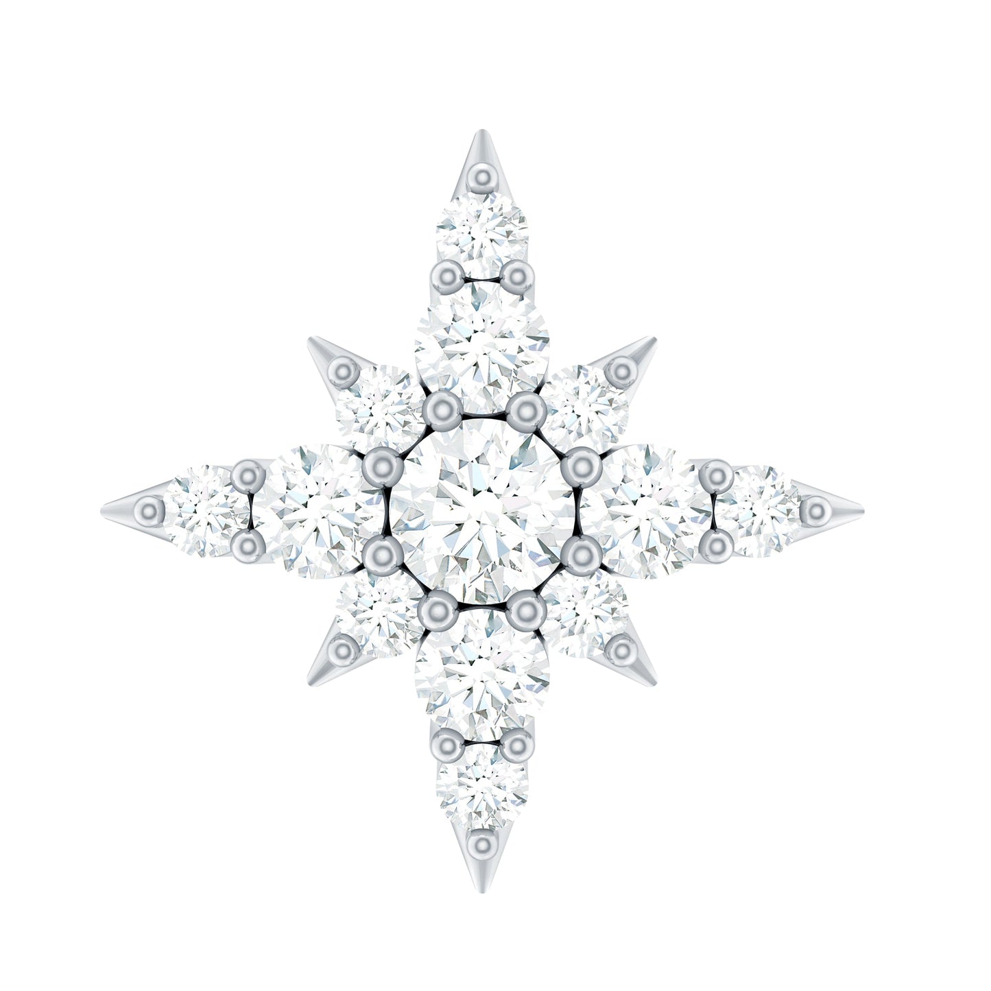 Sparkling Diamond Starburst Earring for Cartilage Piercing