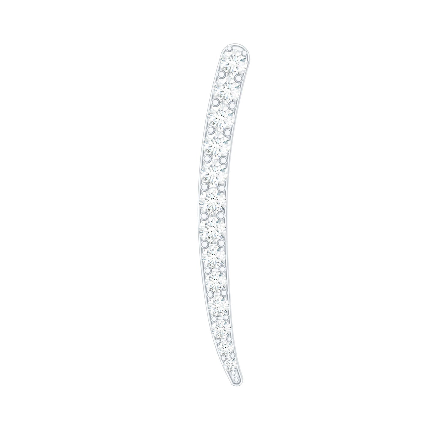 Graduated Style Diamond Climber Helix Earring