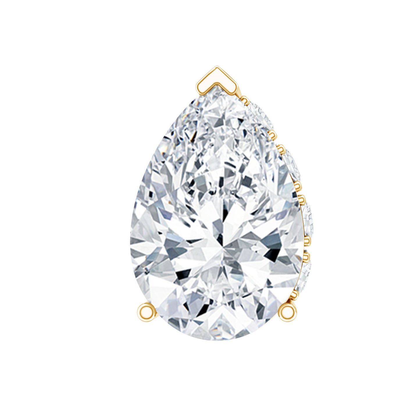 Pear Shaped Diamond Solitaire Tragus Earring