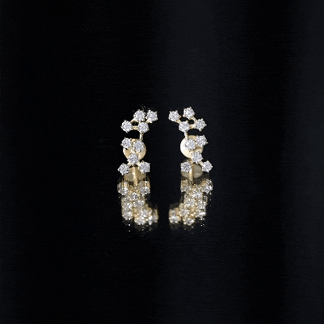 Diamond Sagittarius Zodiac Earring for Helix Piercing