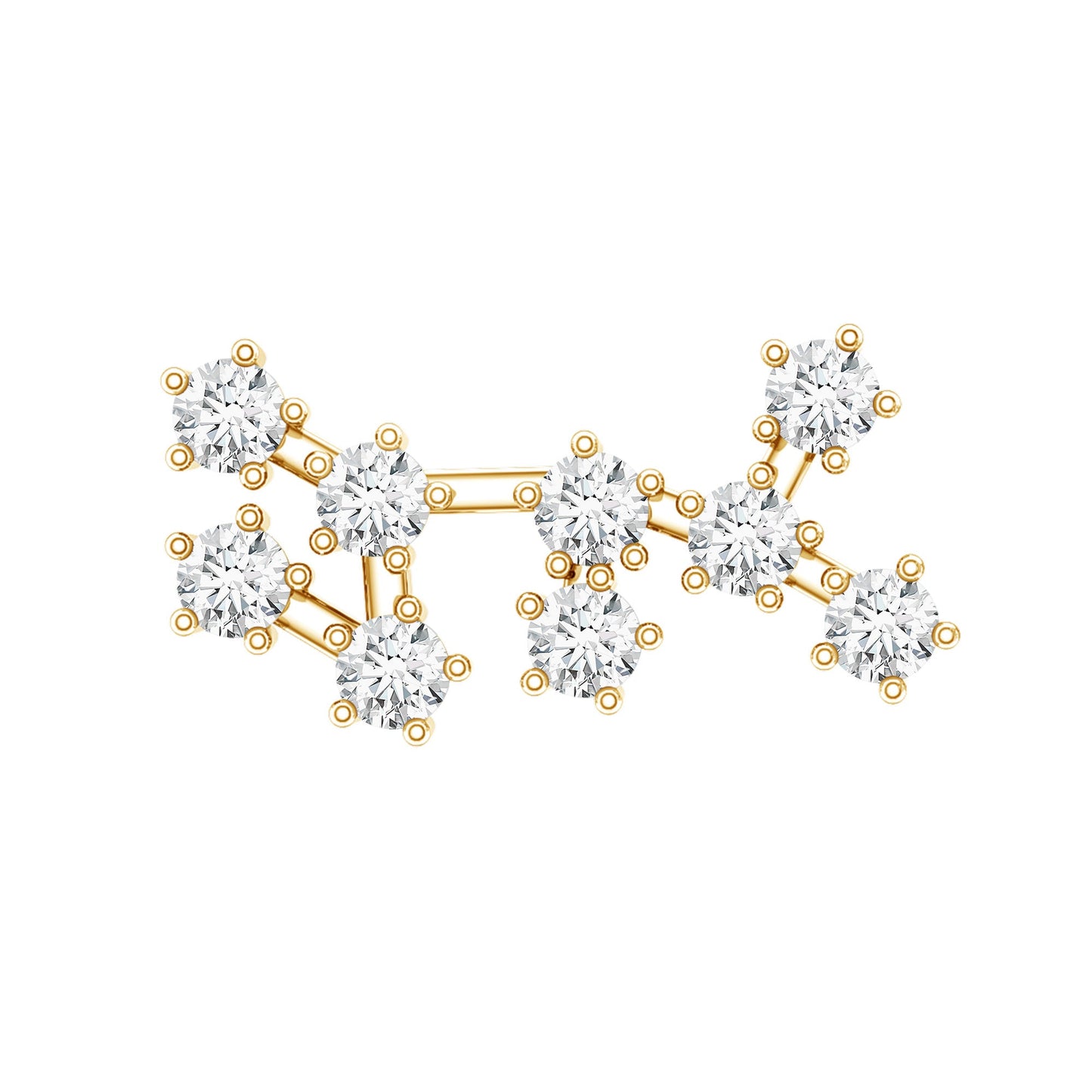 Diamond Sagittarius Zodiac Earring for Helix Piercing