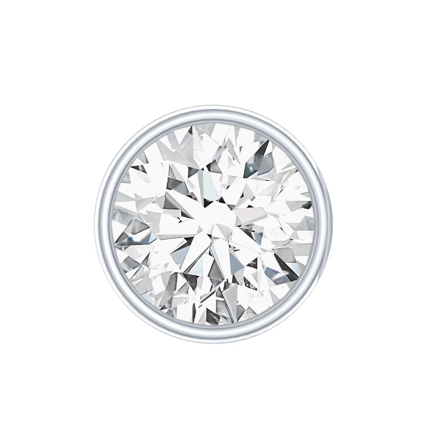 Bezel Set Diamond Solitaire Conch Earring