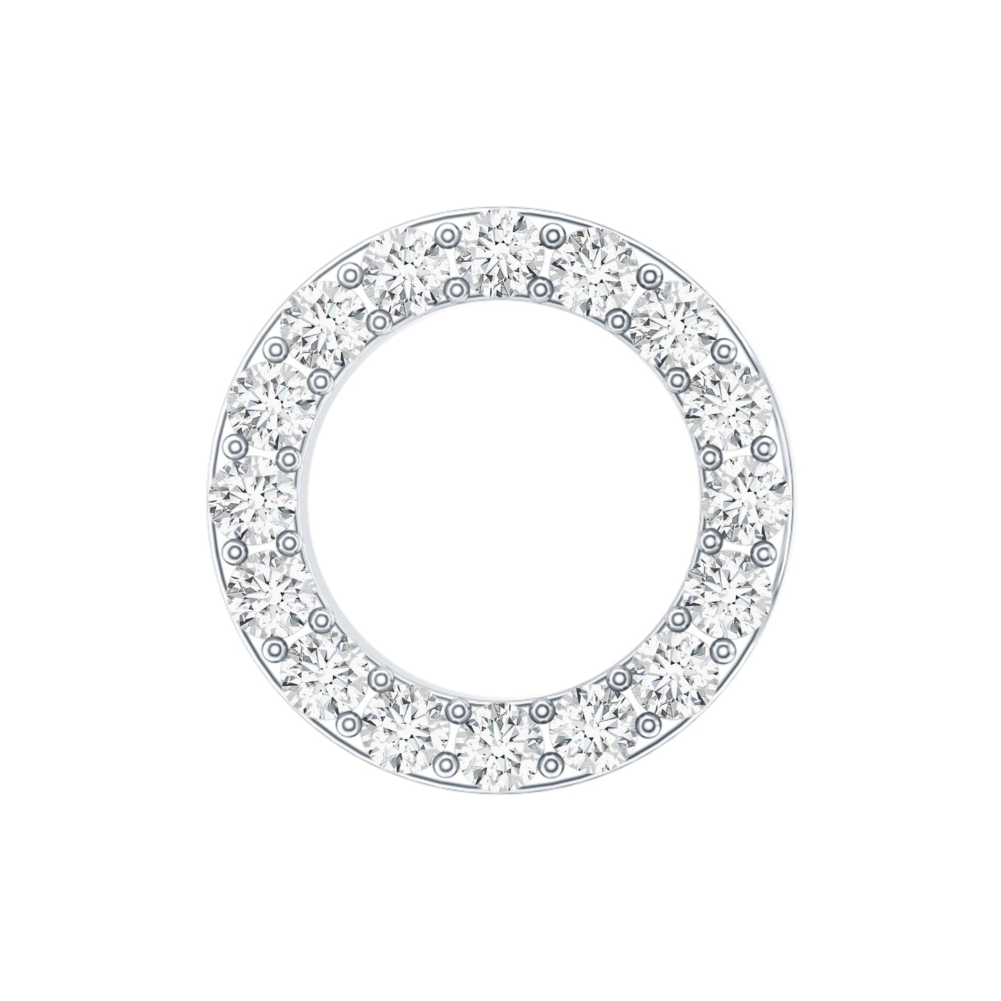 Brilliant Cut Diamond Circle Earring for Helix Piercing