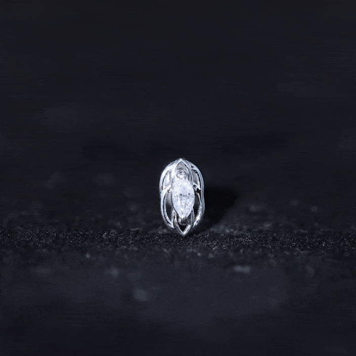 Marquise Diamond Solitaire Cartilage Earring