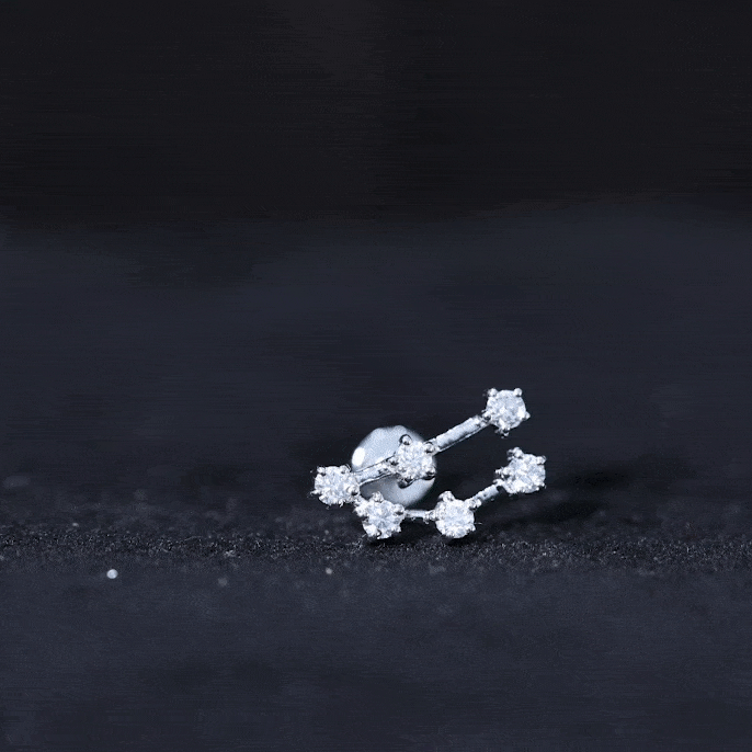 Diamond Capricorn Constellation Helix Piercing Earring