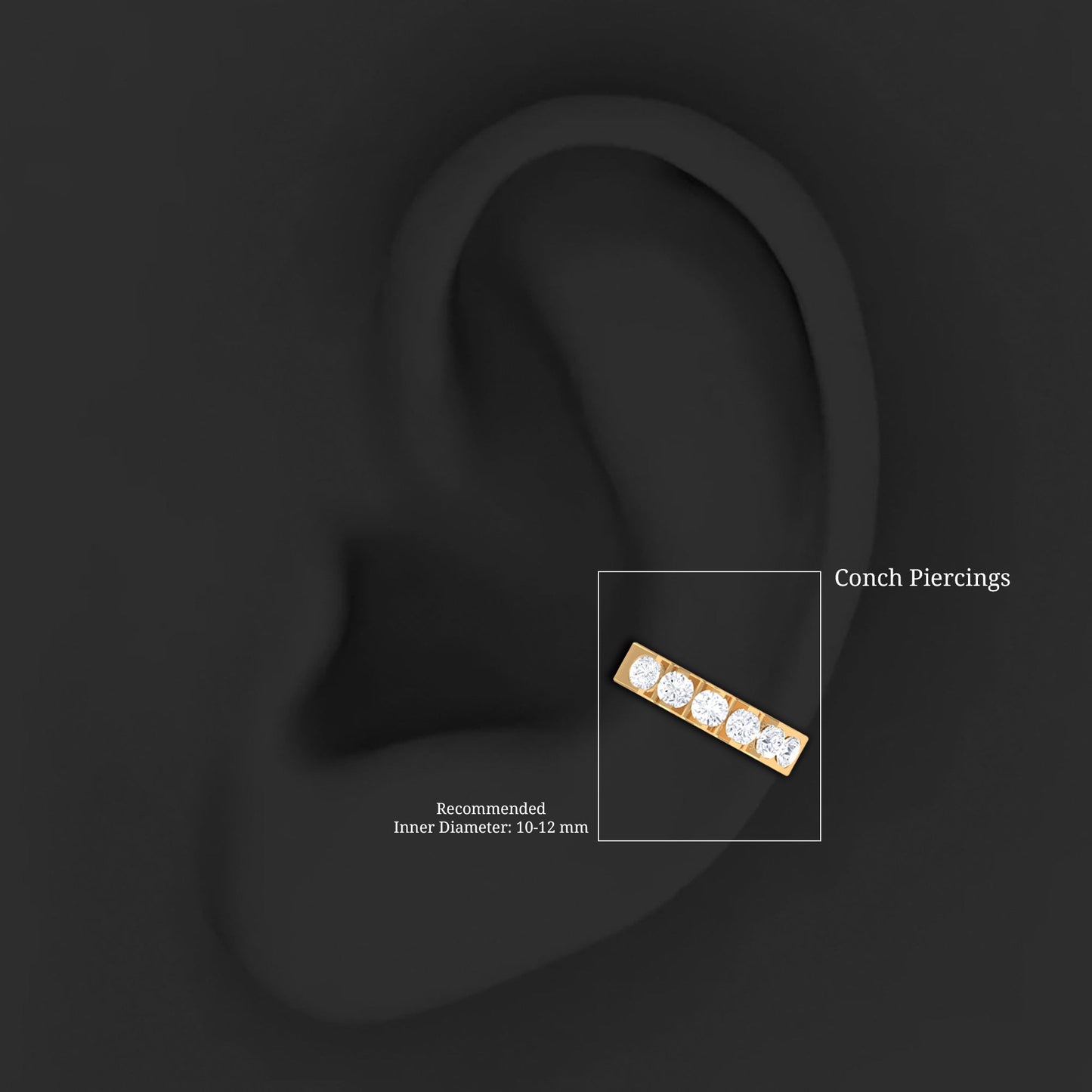 Certified Diamond Helix Huggie Hoop Earring