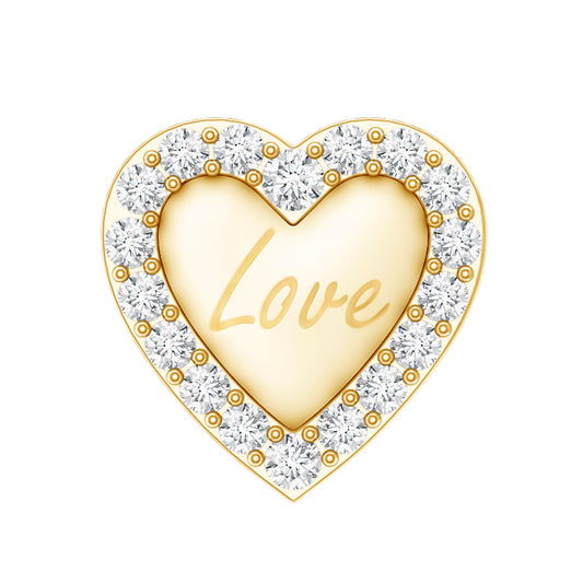 Cute Diamond Love Heart Earring for Helix Piercing