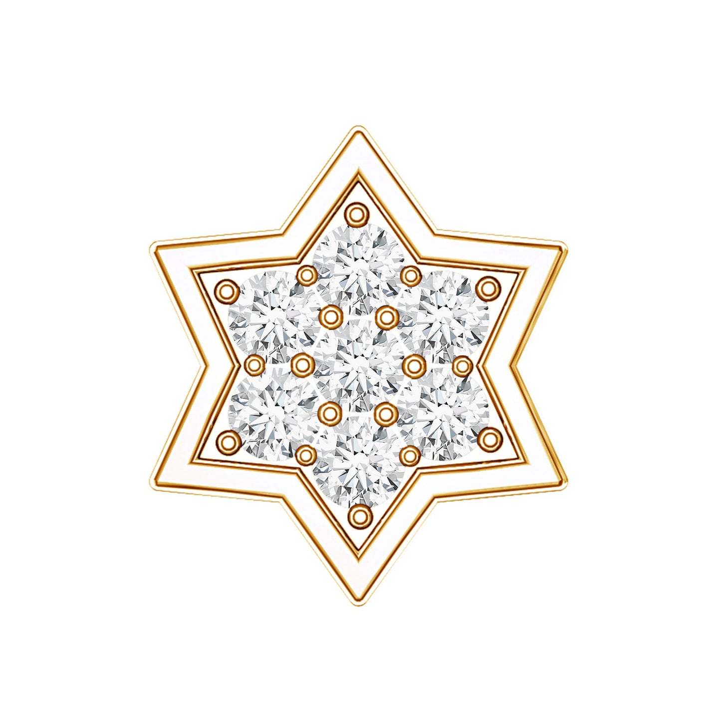 Certified Diamond Star Earring for Helix Piercing