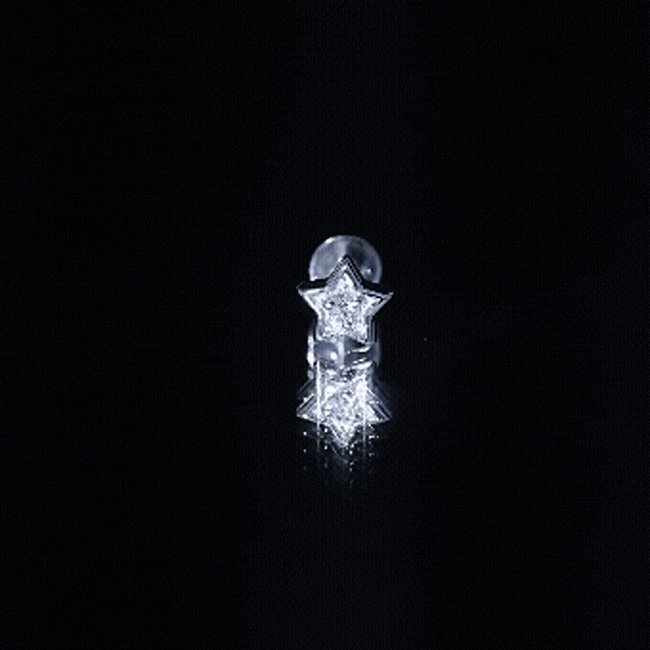 Dainty Diamond Star Earring for Tragus Piercing