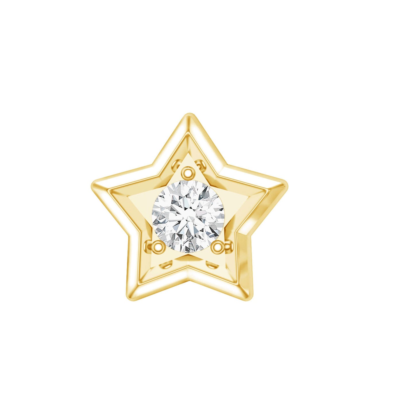Dainty Diamond Star Earring for Tragus Piercing