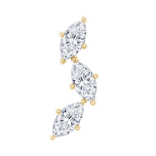 Classic Marquise Diamond Helix Earring