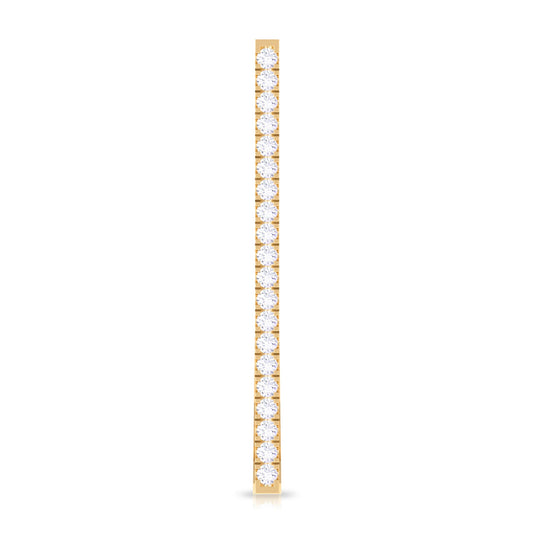 Pave Set Diamond Bar Ear Cuff No Piercing
