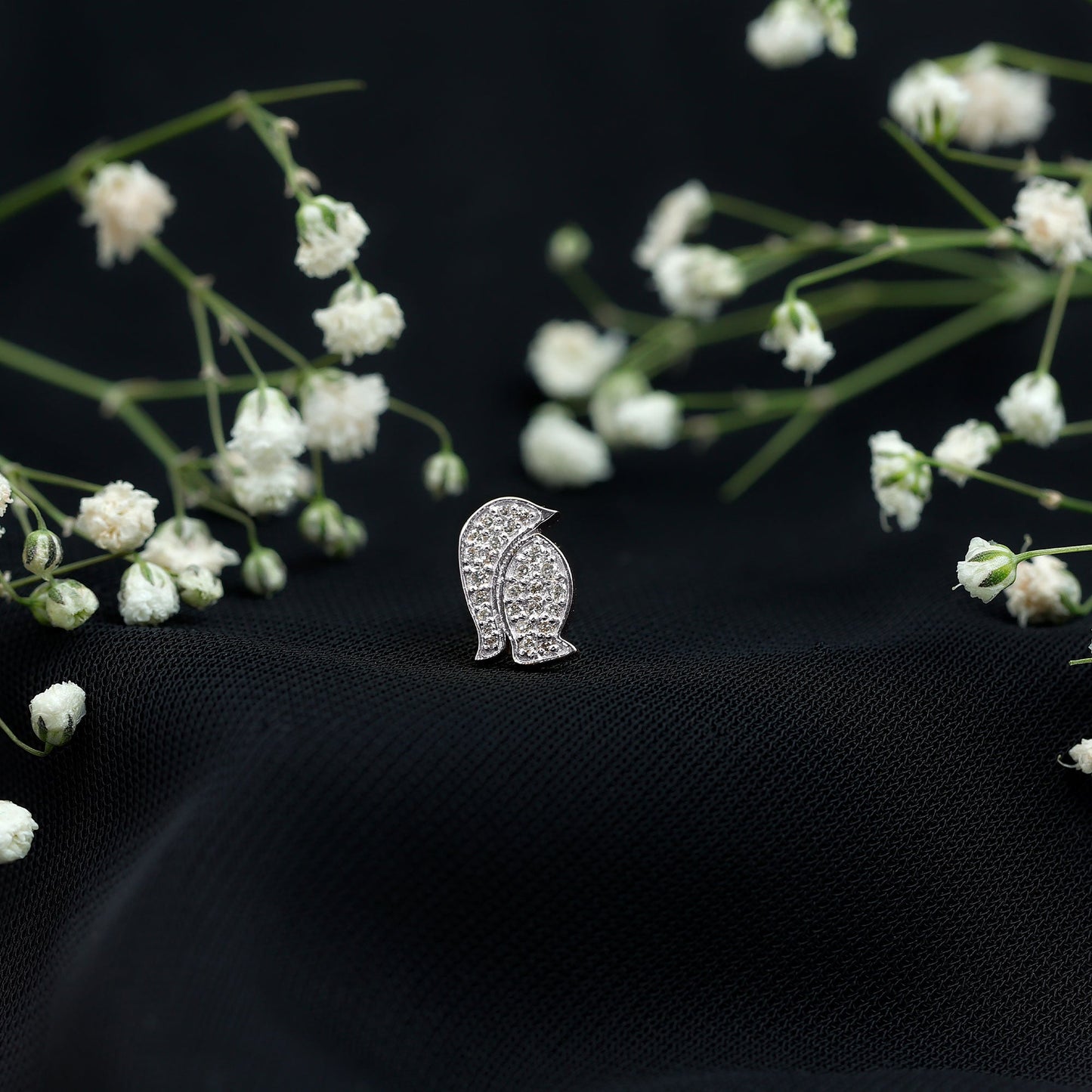 Cute Diamond Penguin Earring for Cartilage Piercing