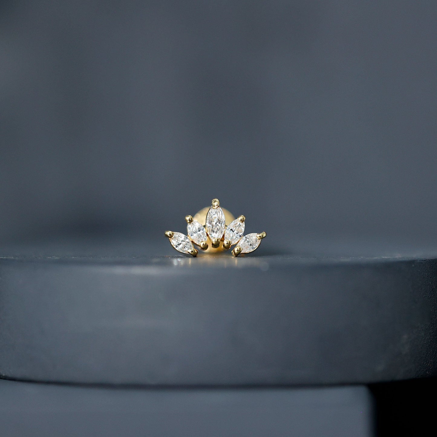 Certified Marquise Cut Diamond Helix Earring for Women