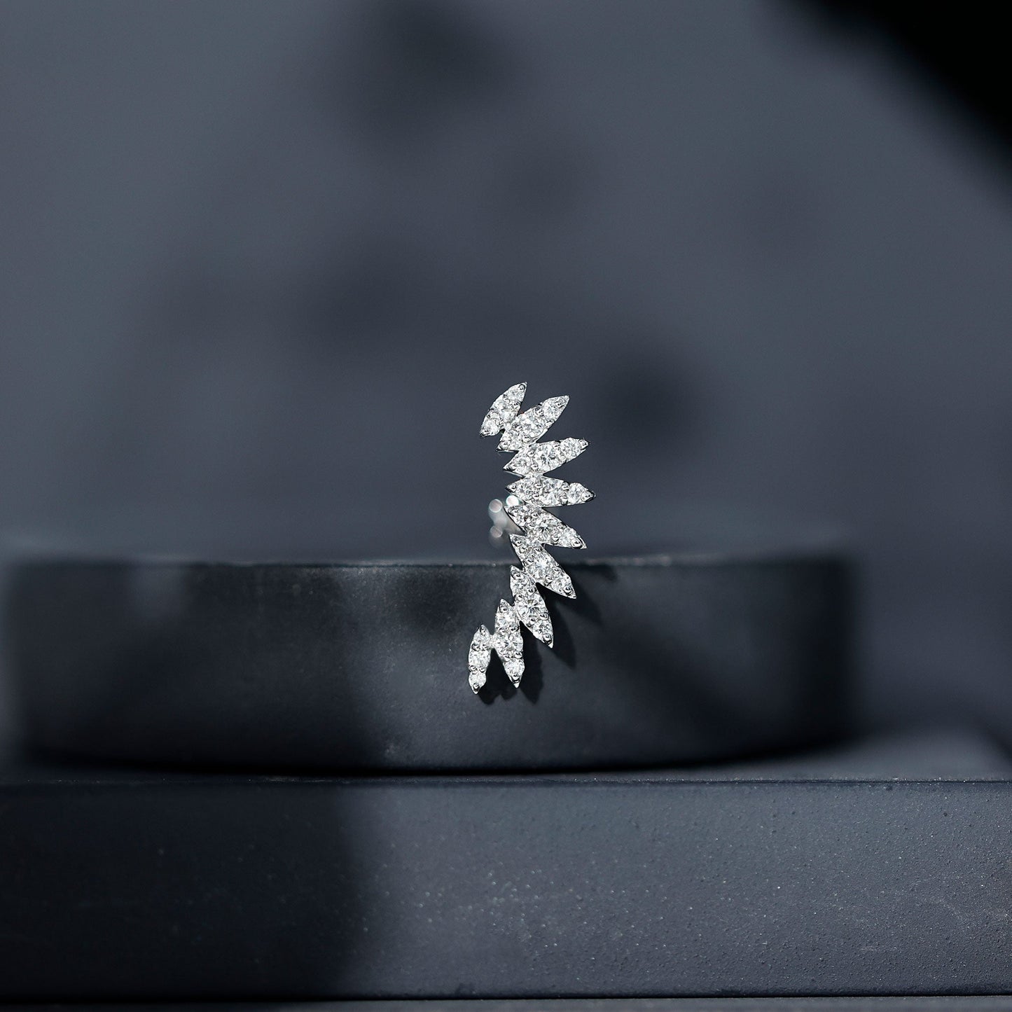 Diamond Wing Crawler Earring for Helix Piercing