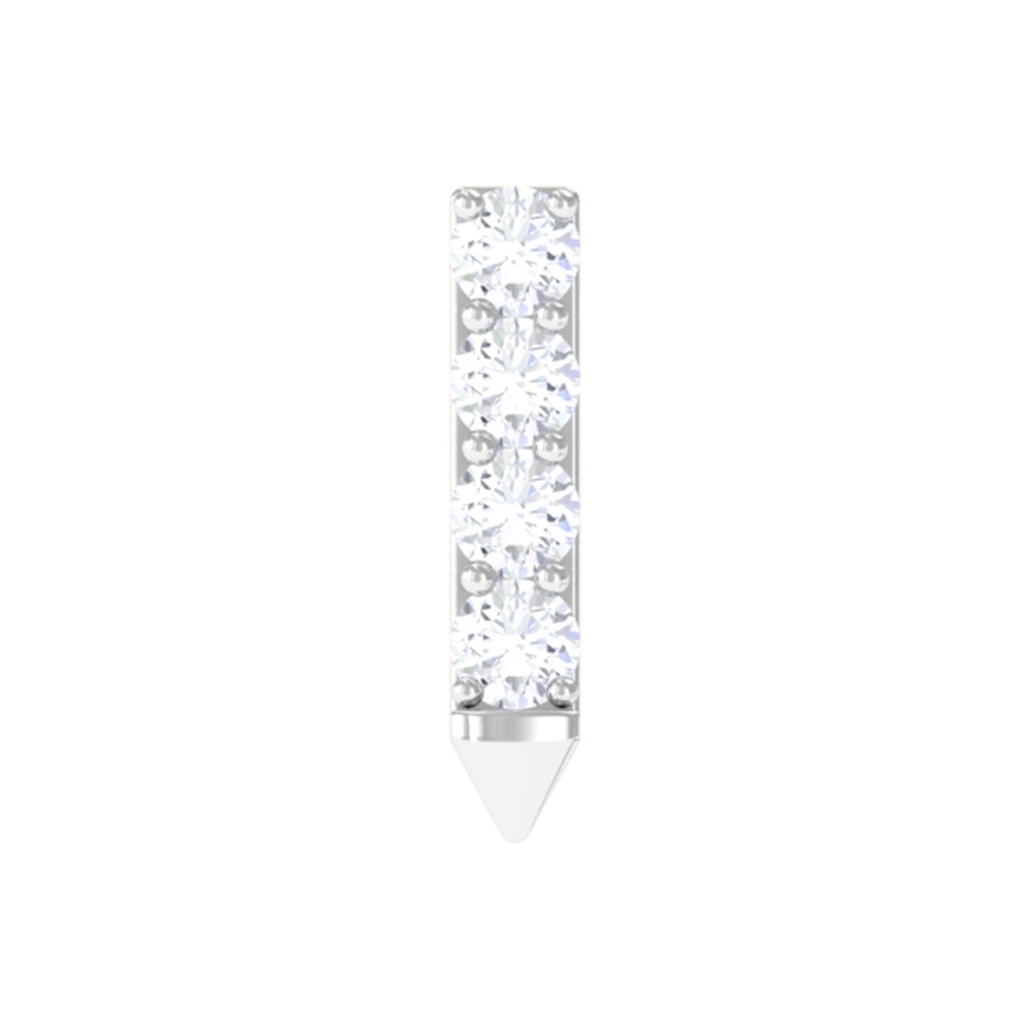 Natural Diamond Tiny Bar Tragus Earring