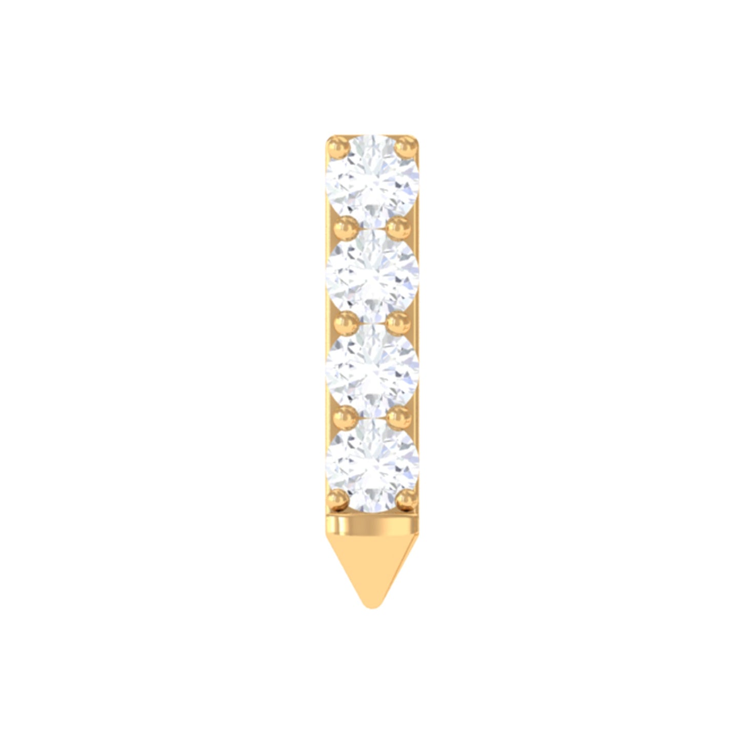 Natural Diamond Tiny Bar Tragus Earring