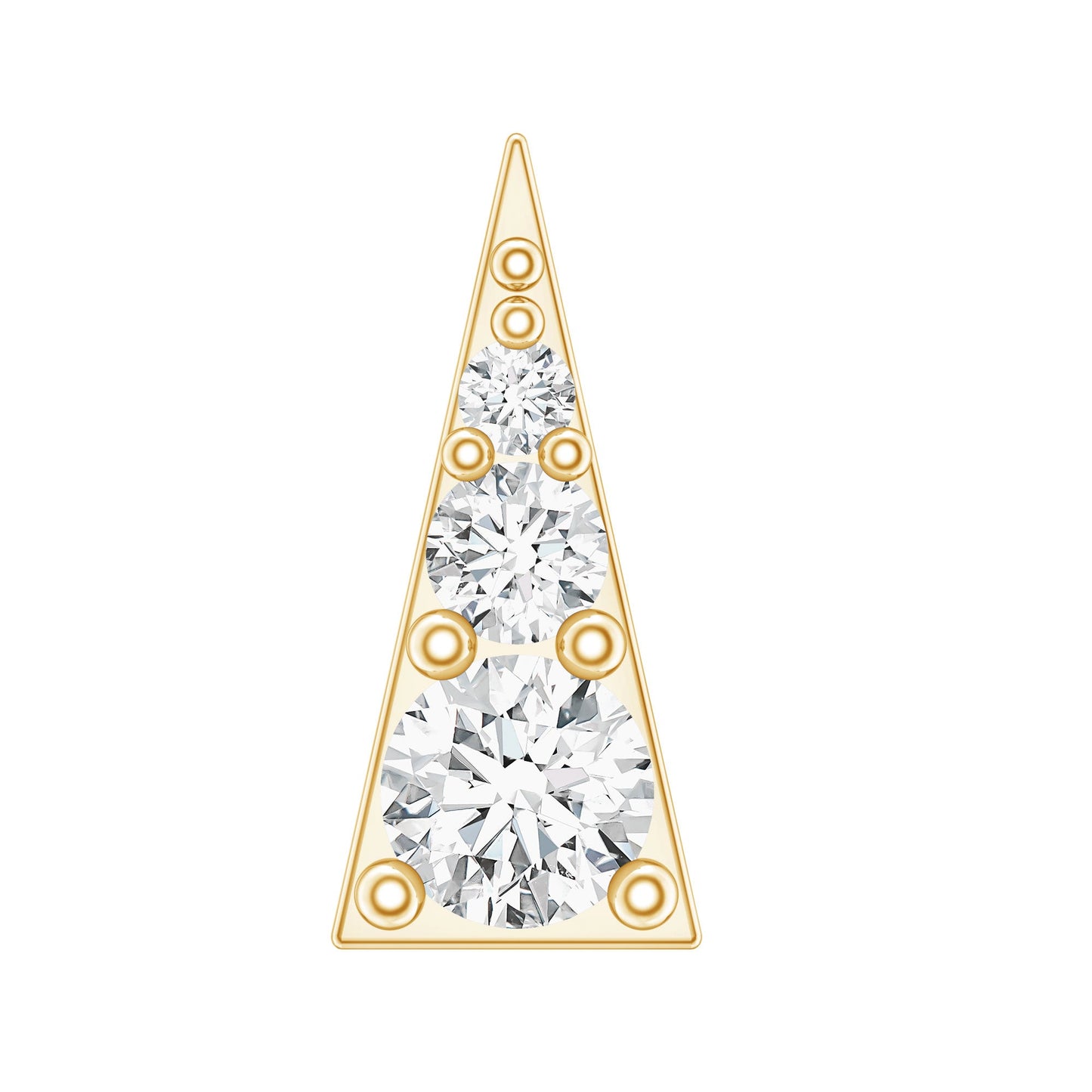 Dainty Diamond Triangle Tragus Earring