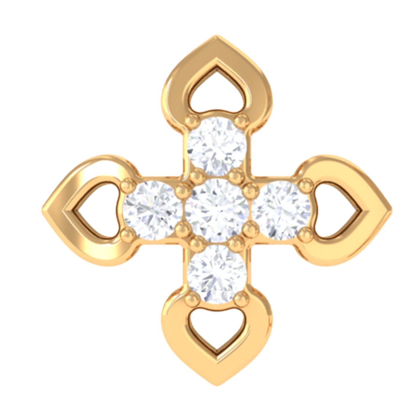 Real Diamond Floral Earring for Cartilage Piercing