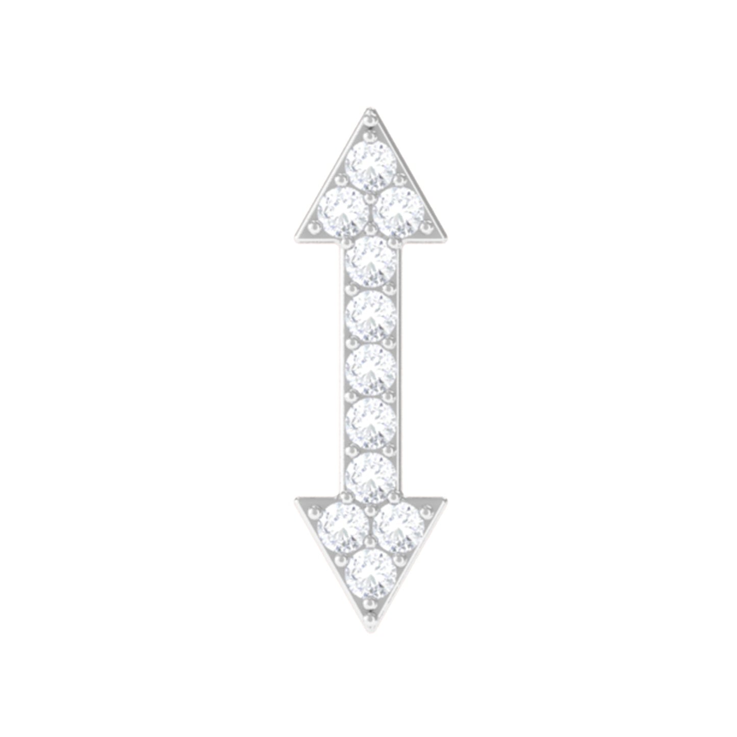 Natural Diamond Arrow Tragus Earring for Women