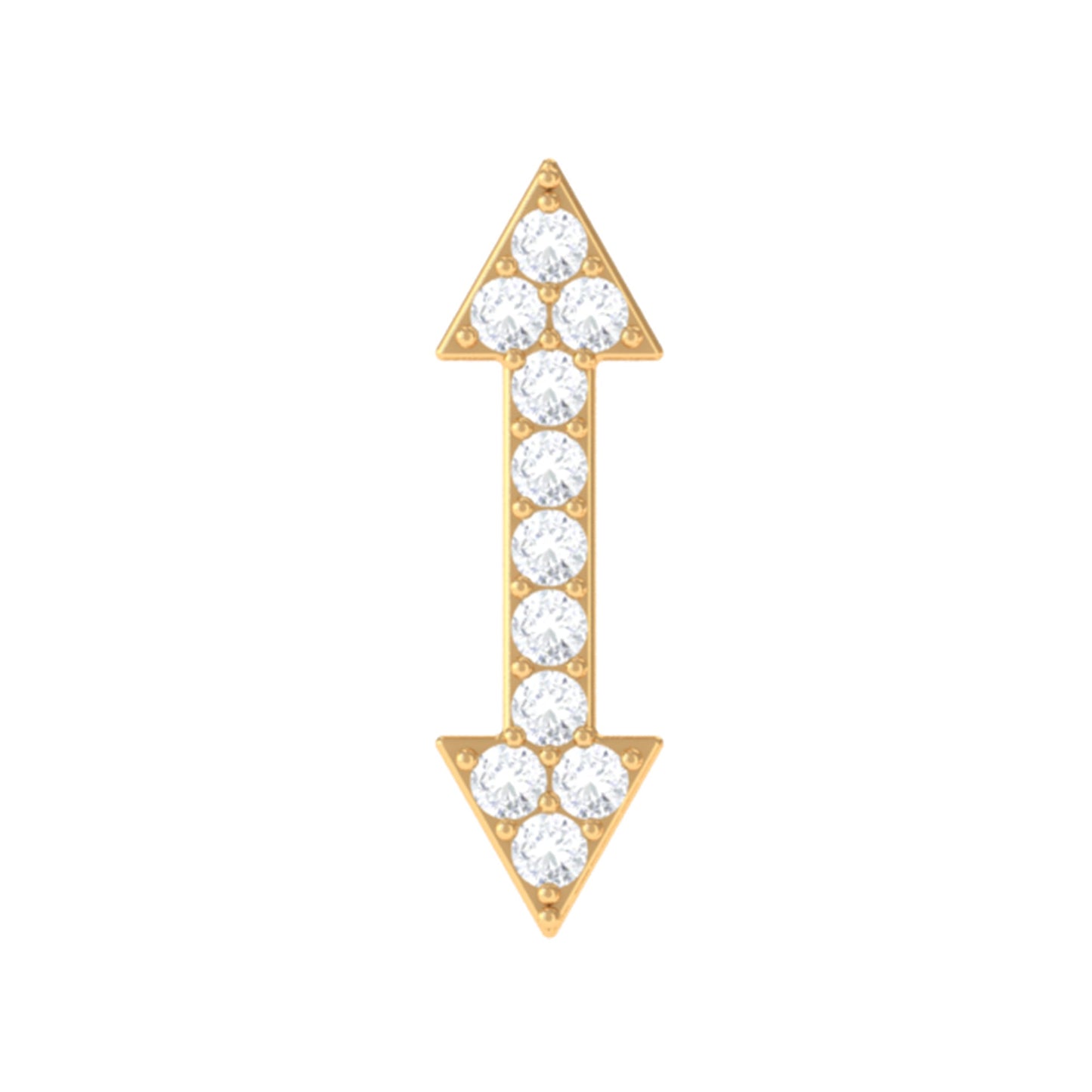 Natural Diamond Arrow Tragus Earring for Women