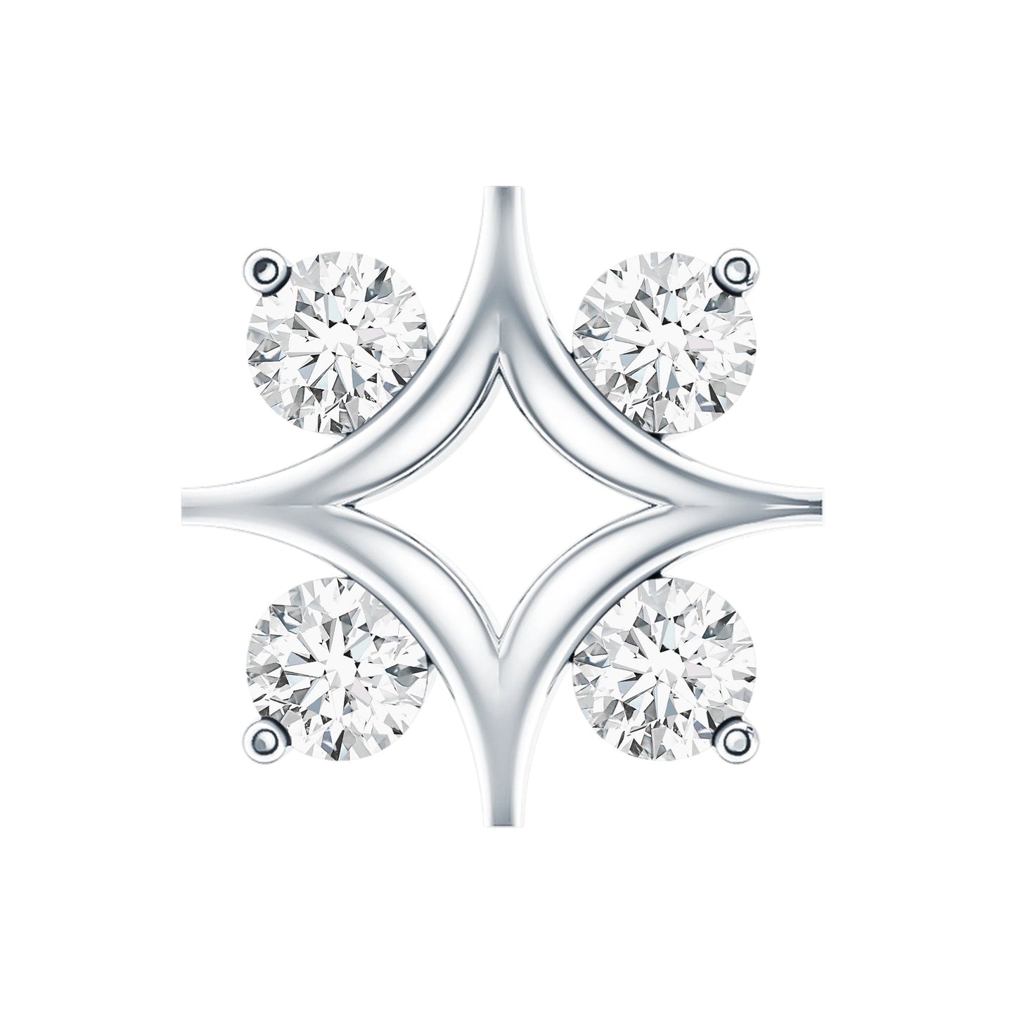 Round Moissanite Star Earring for Helix Piercing