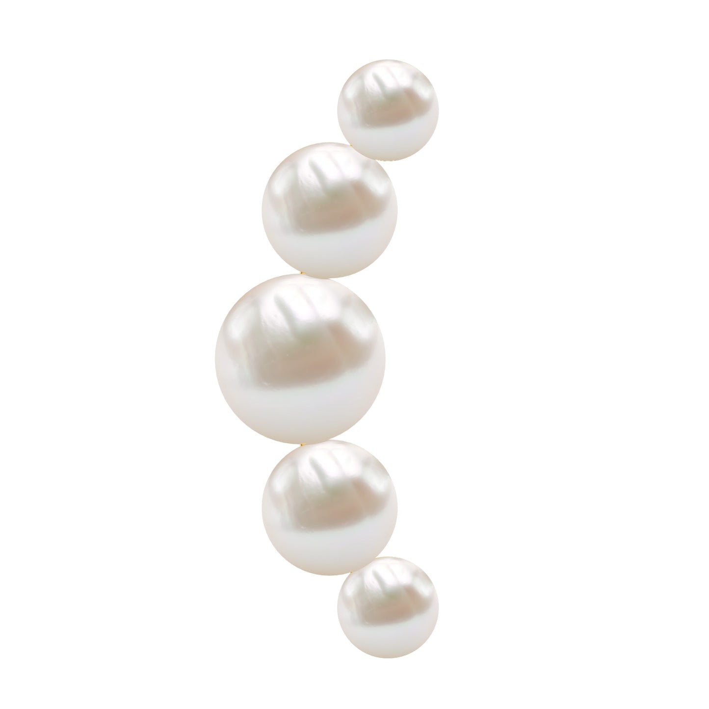 Round Freshwater Pearl Crawler Earring for Women