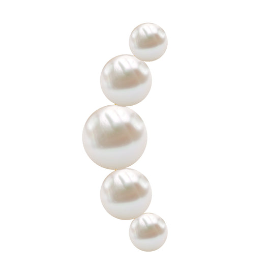 Round Freshwater Pearl Crawler Earring for Women