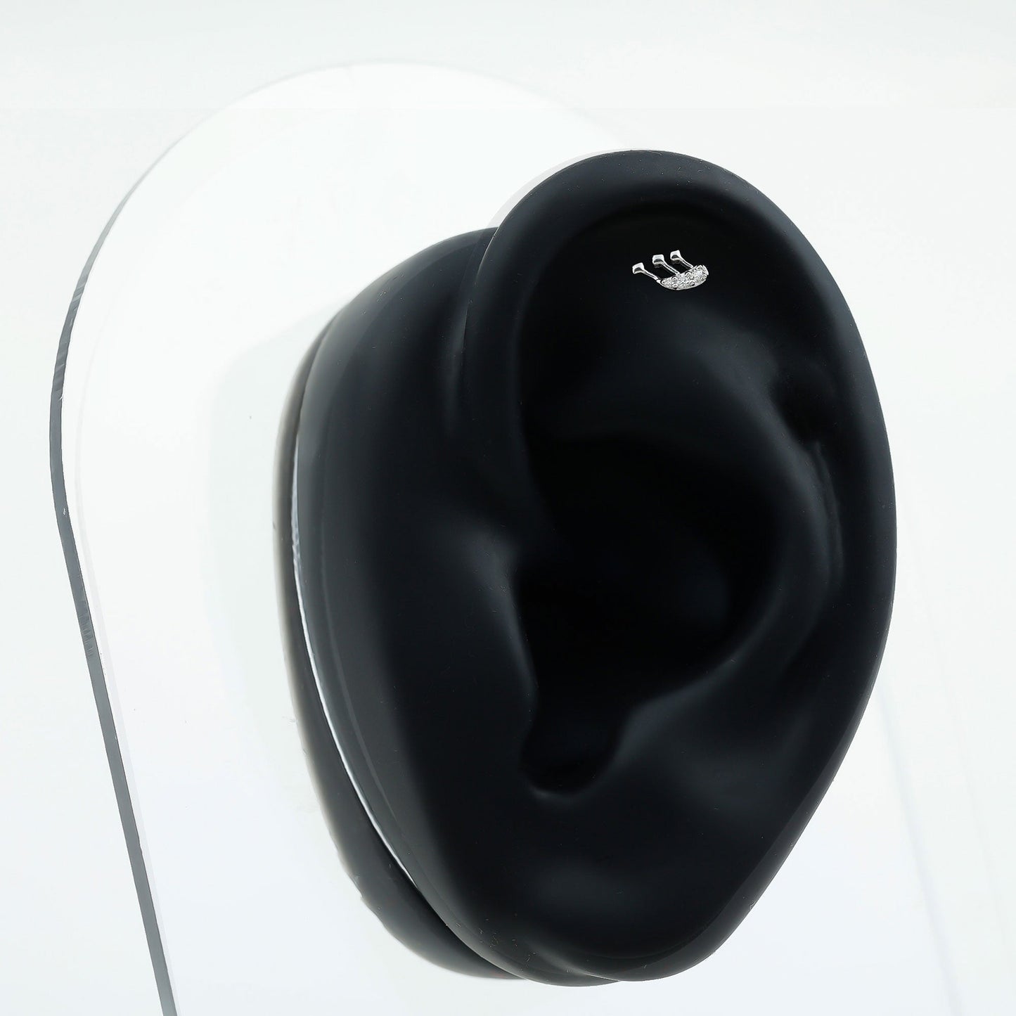 Real Diamond Music Note Earring for Cartilage Piercing